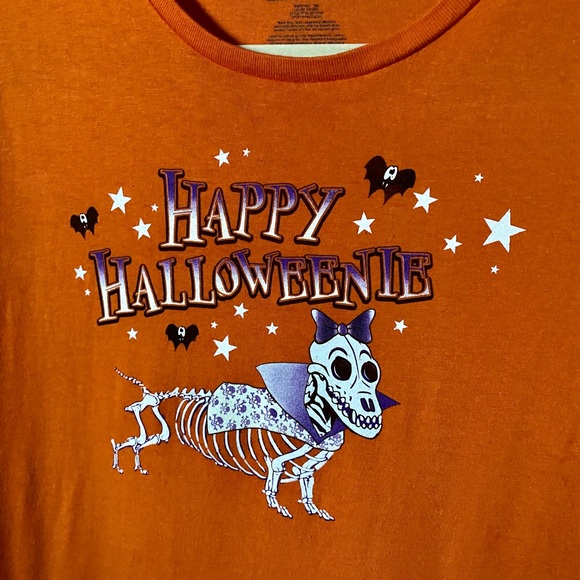 Happy Halloweenie!  Cute wiener dog Halloween t-shirt - Picture 9 of 15